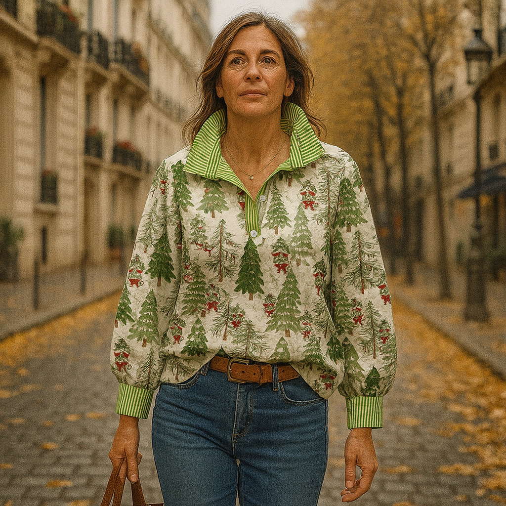 Maria Lopez Vintage – Evergreen Holiday Blouse