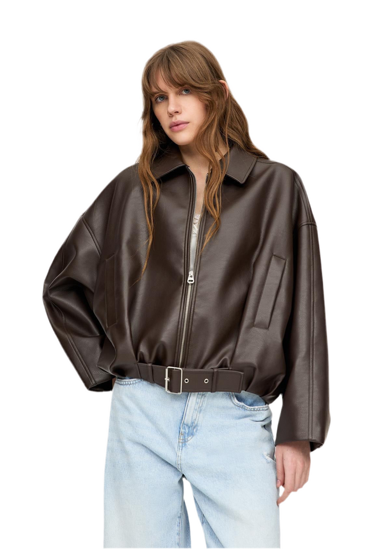 Vice | Oversized Leather Jacket