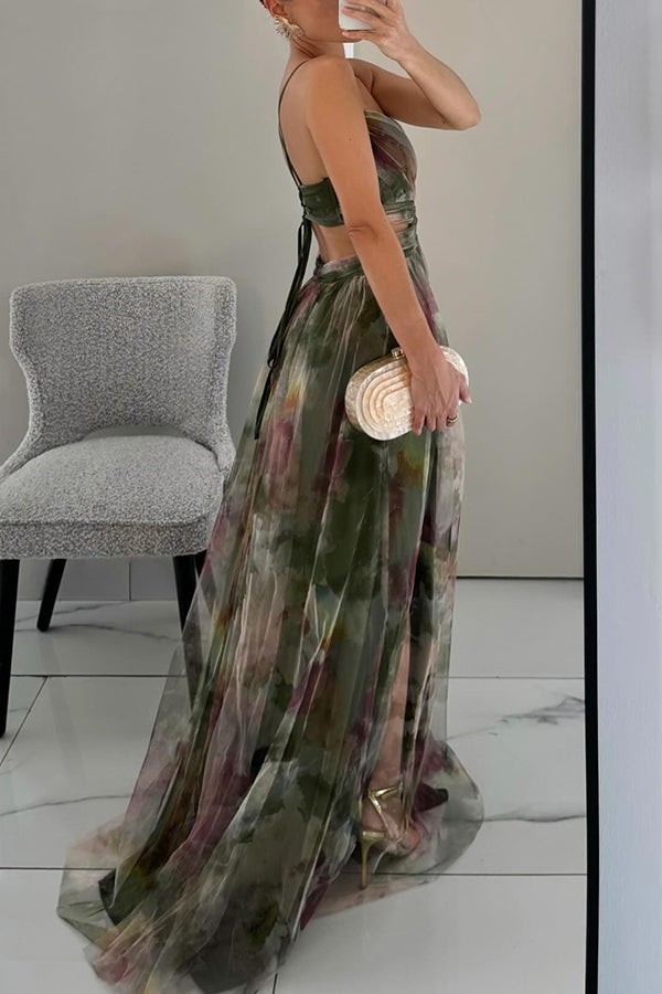 Cynthia – Strappy Chiffon Maxi Dress