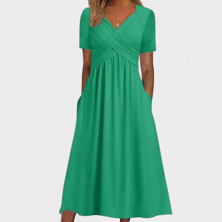 Rowena – Empire Waist Midi Dress