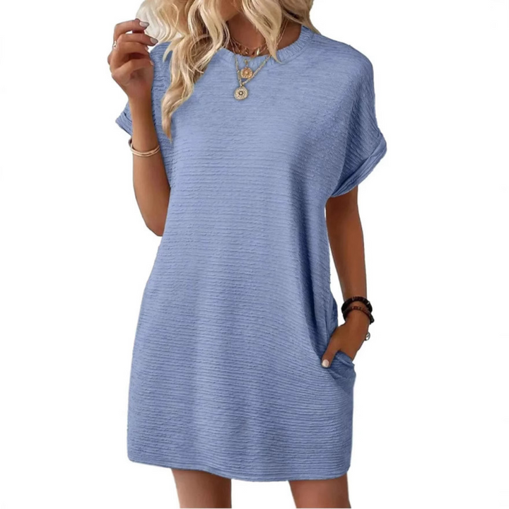 Fenna – Textured T-Shirt Mini Dress