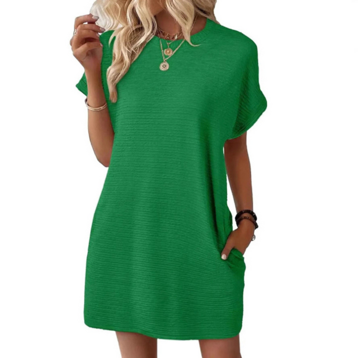 Fenna – Textured T-Shirt Mini Dress