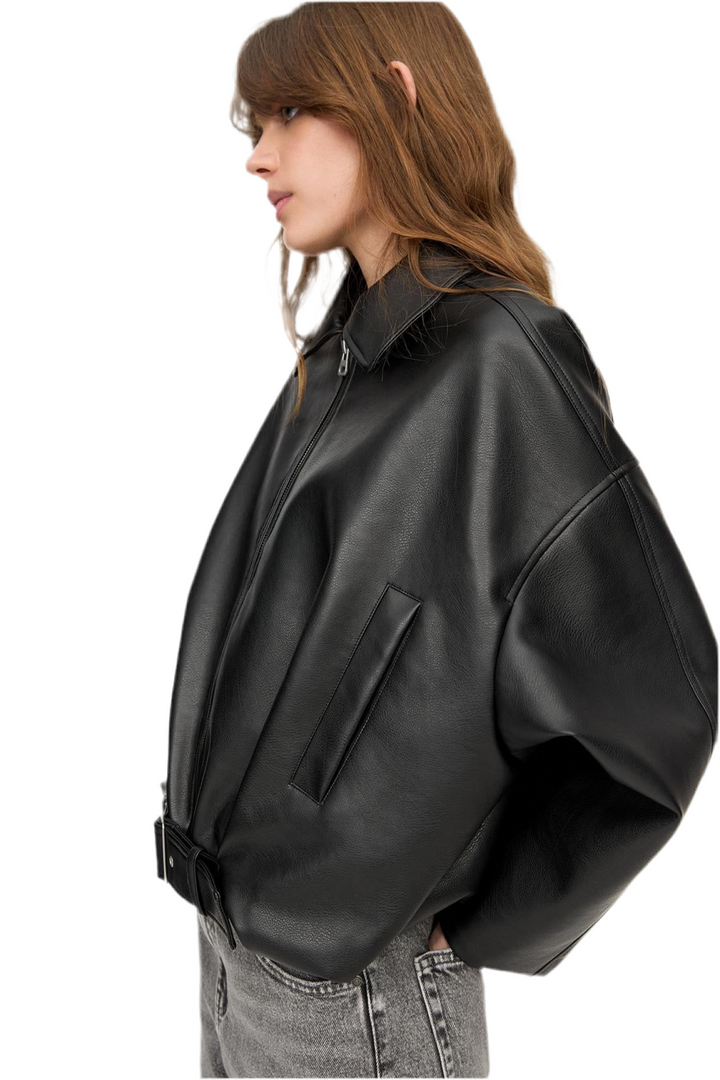 Vice | Oversized Leather Jacket