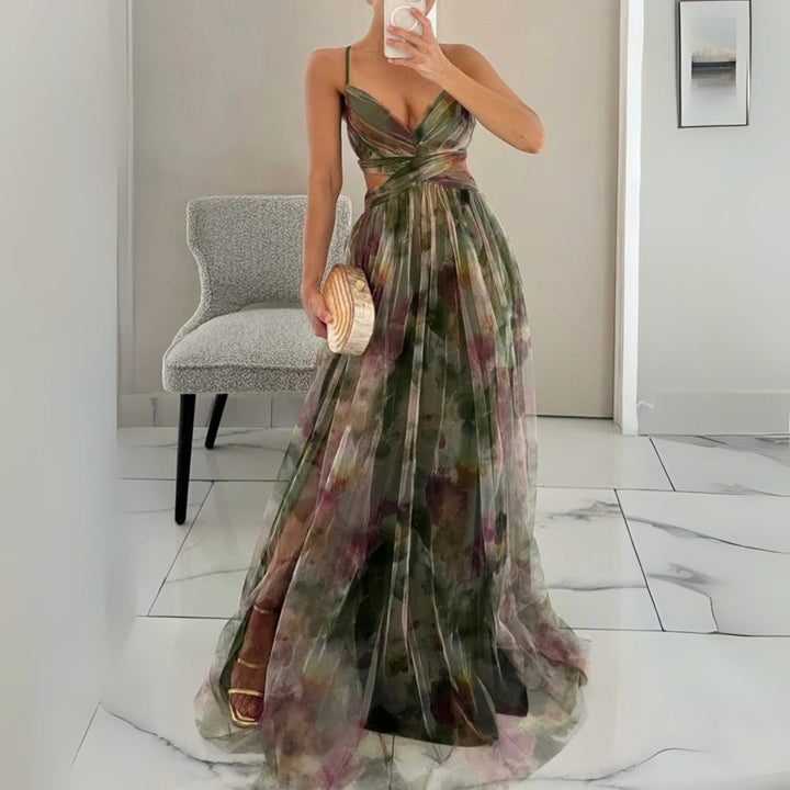 Cynthia – Strappy Chiffon Maxi Dress