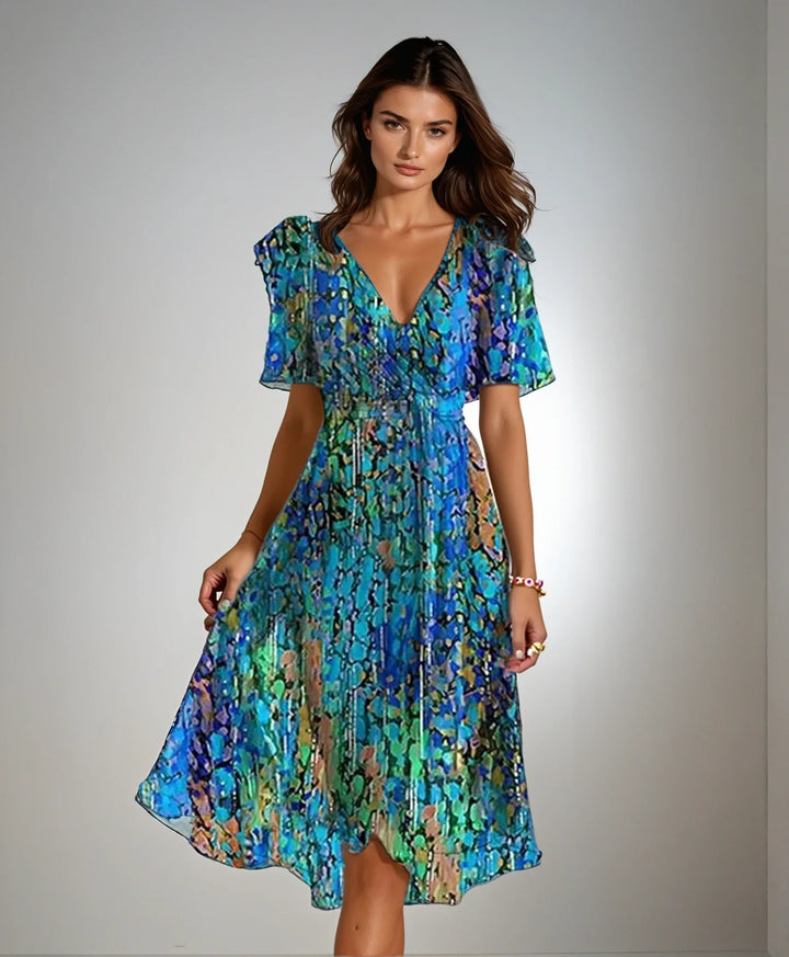 Lina | Elegant Short Sleeve Dress
