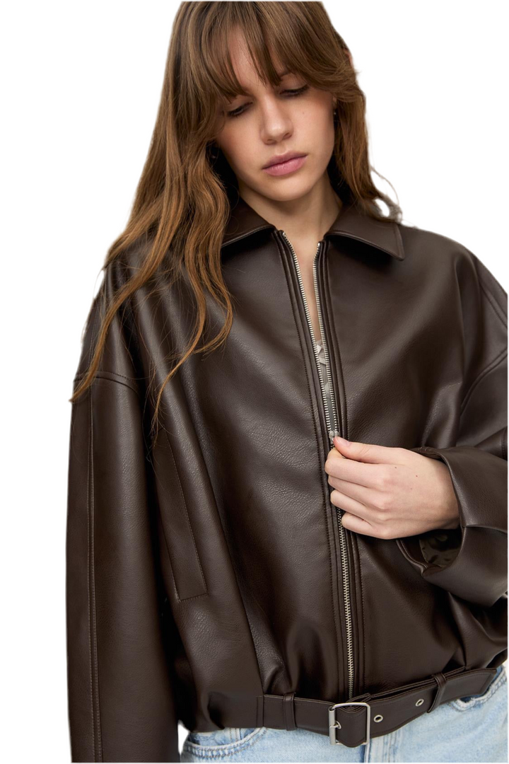 Vice | Oversized Leather Jacket