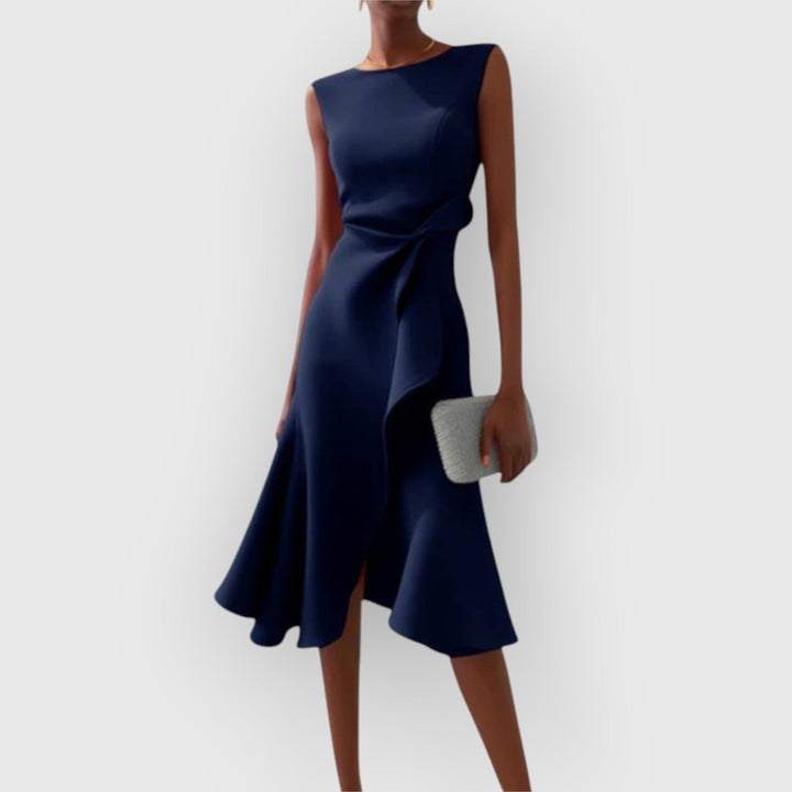 Prunella – Asymmetric Midi Dress