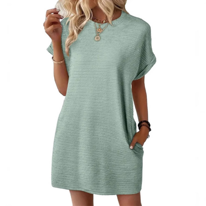 Fenna – Textured T-Shirt Mini Dress