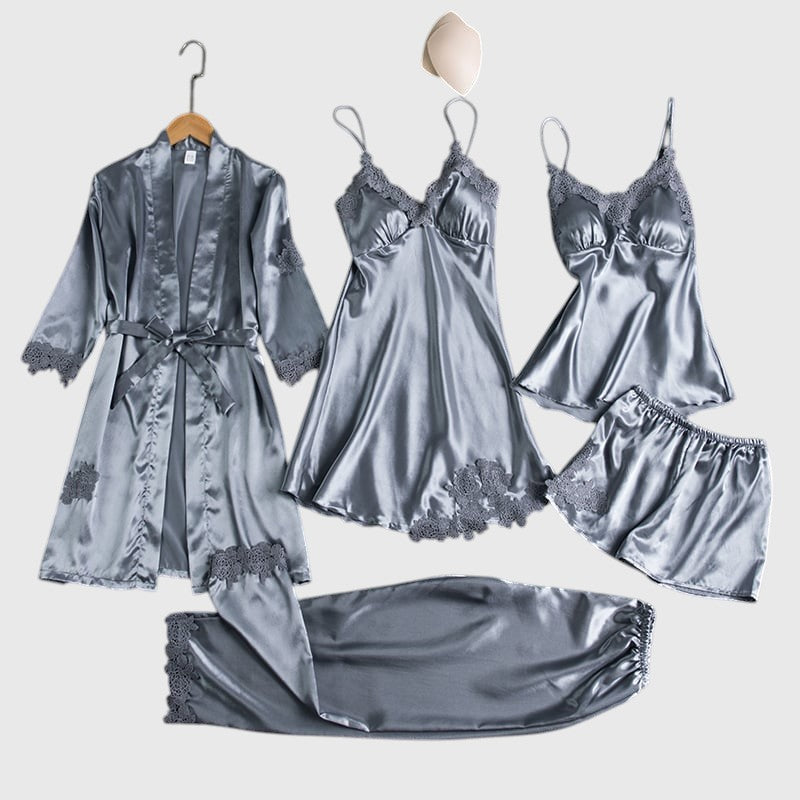 Marcie – Satin Lace Sleepwear Set