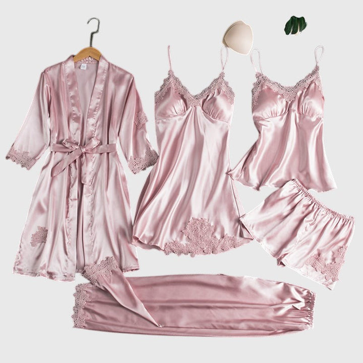 Marcie – Satin Lace Sleepwear Set