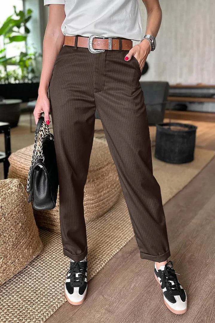 Tailora | Tailored Striped Trousers