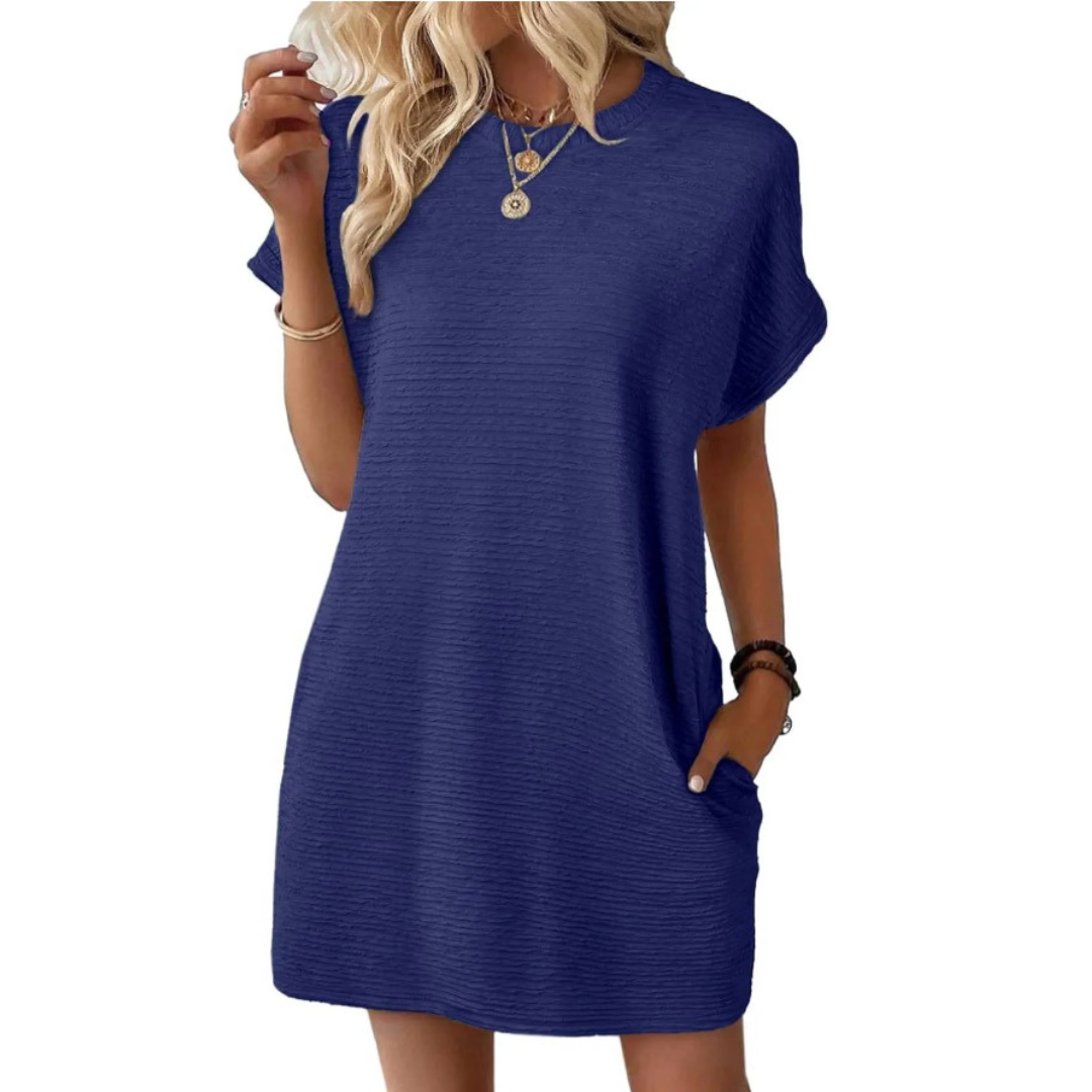 Fenna – Textured T-Shirt Mini Dress