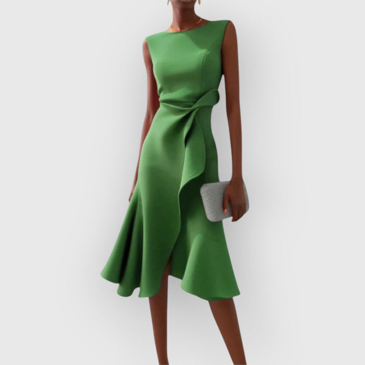 Prunella – Asymmetric Midi Dress