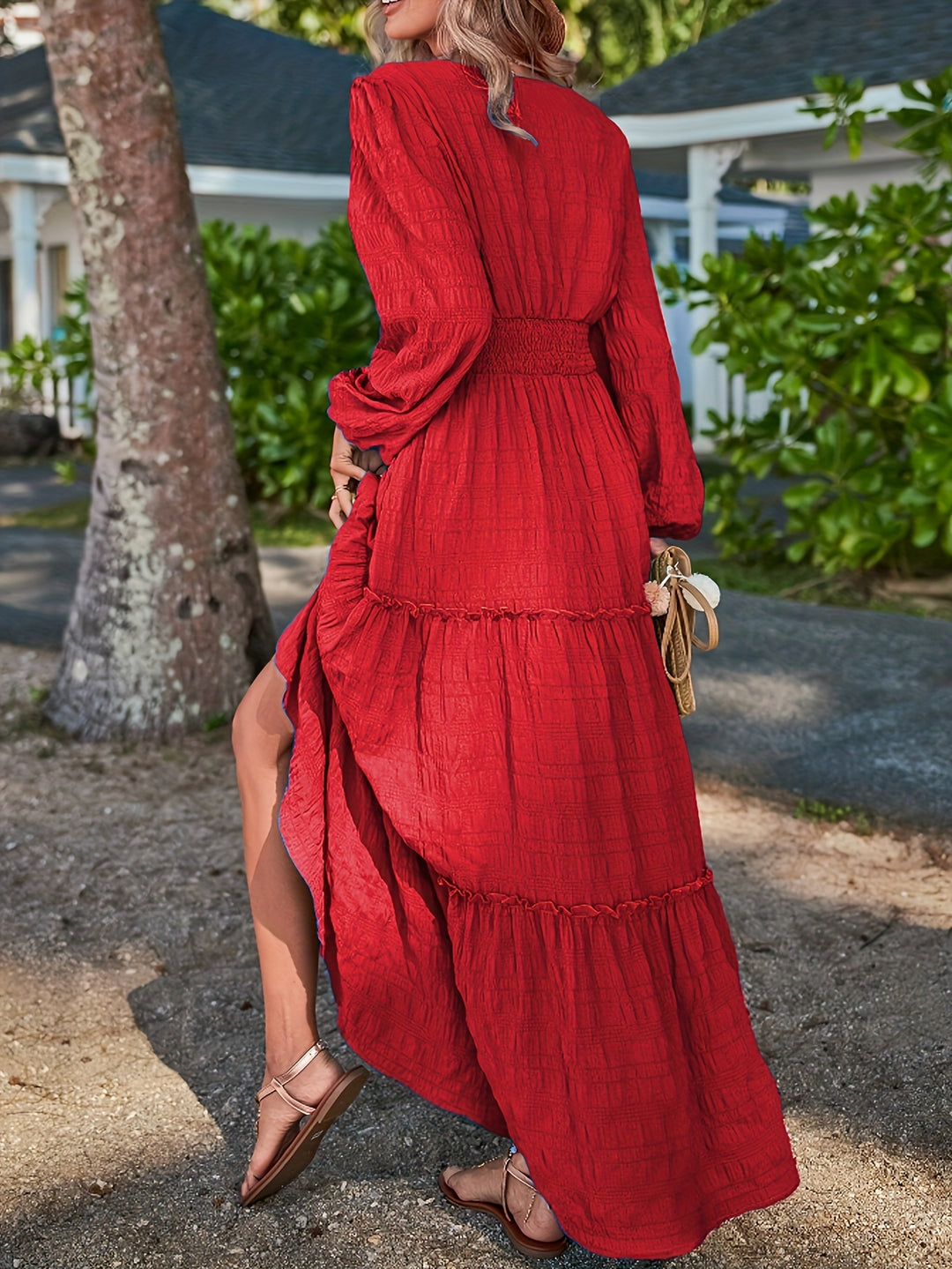 Abigail – Longline Smocked Maxi Dress