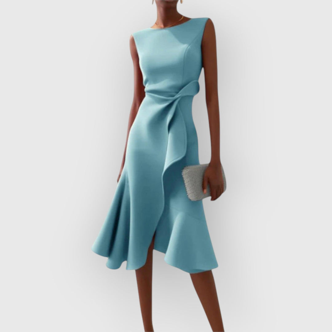 Prunella – Asymmetric Midi Dress