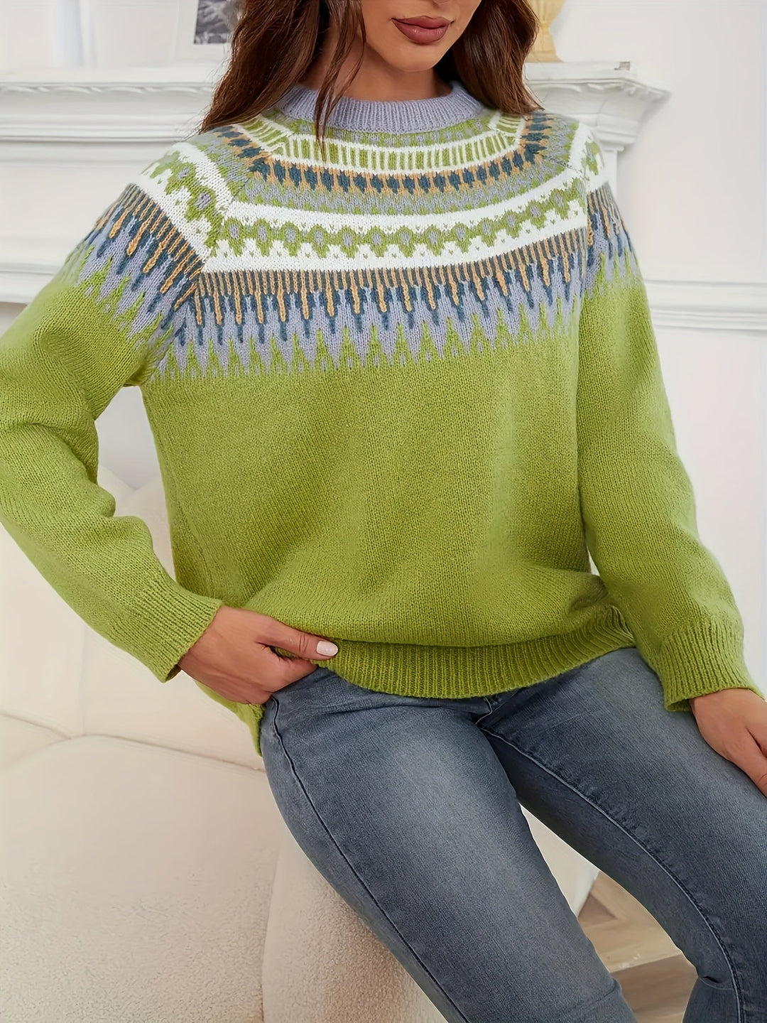 Keely – Fair Isle Knit Jumper