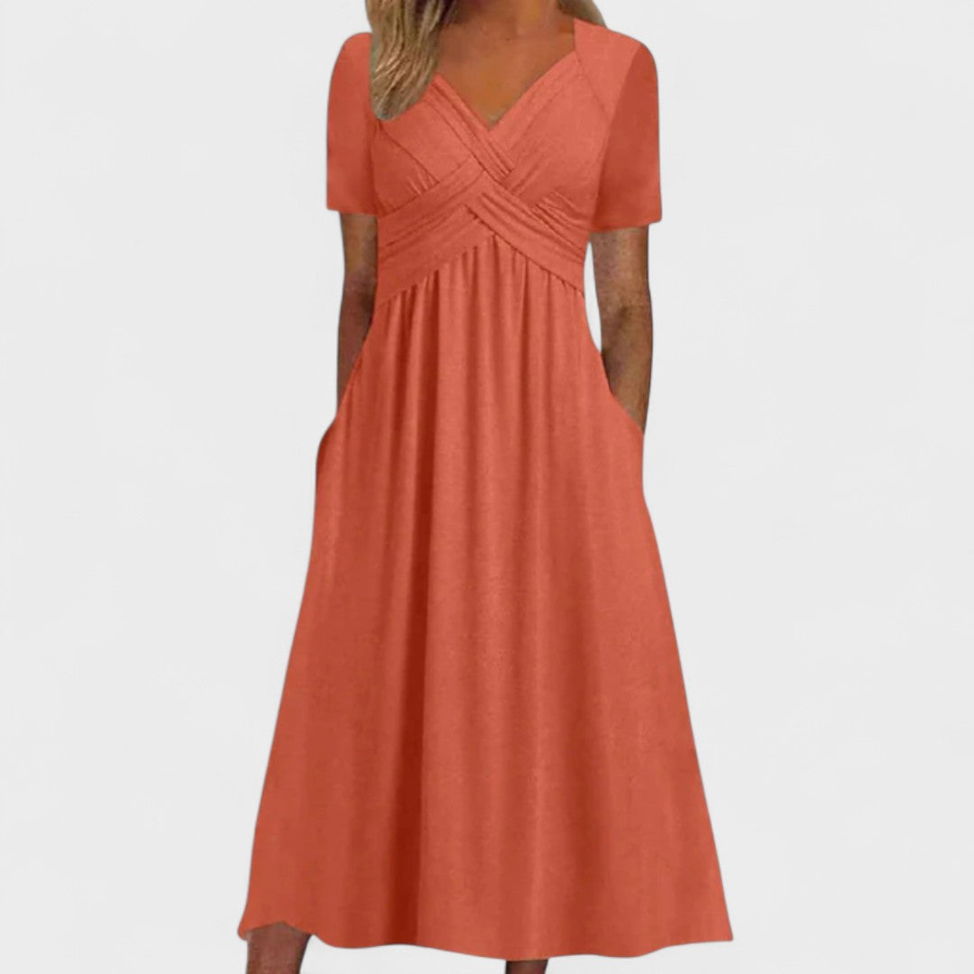 Rowena – Empire Waist Midi Dress