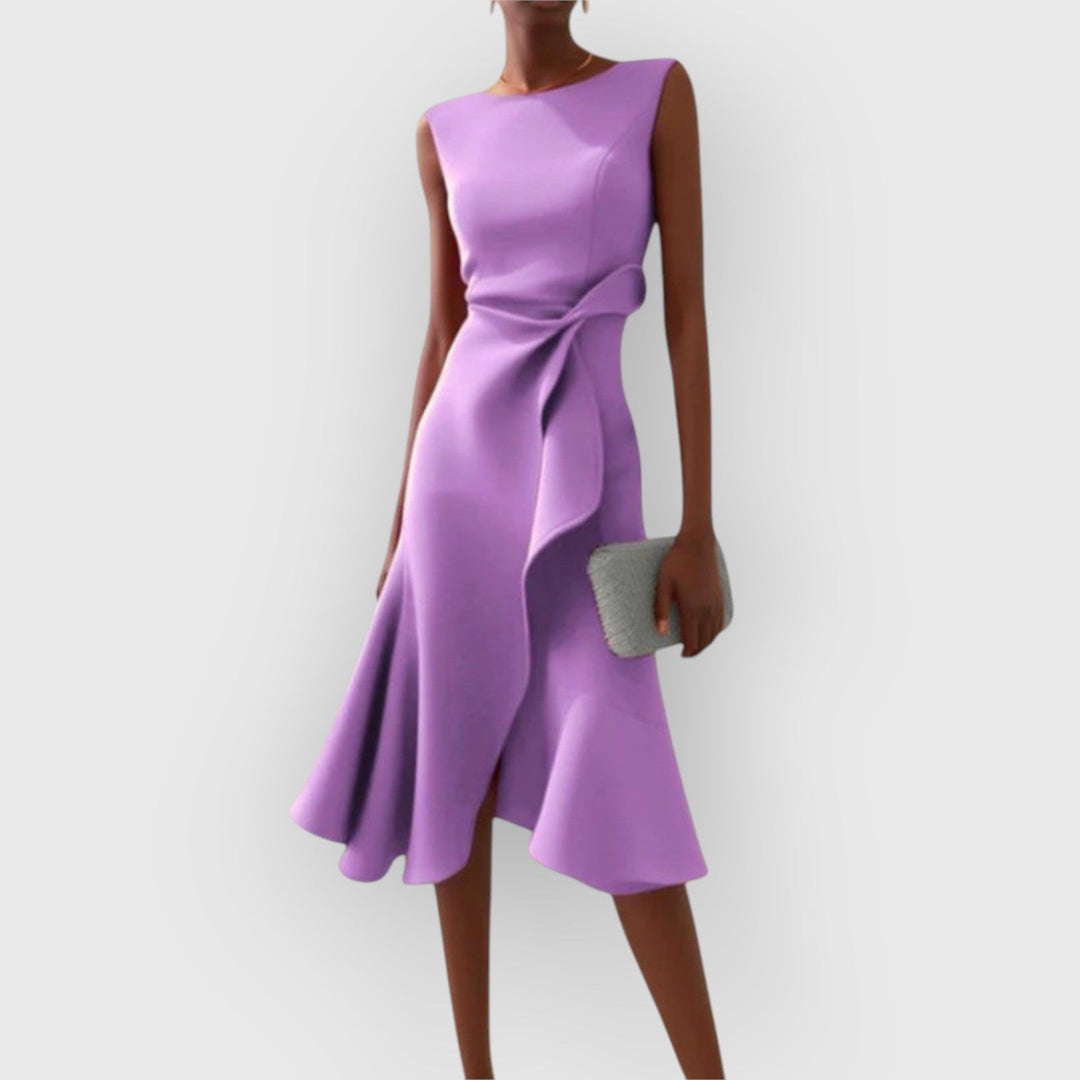 Prunella – Asymmetric Midi Dress