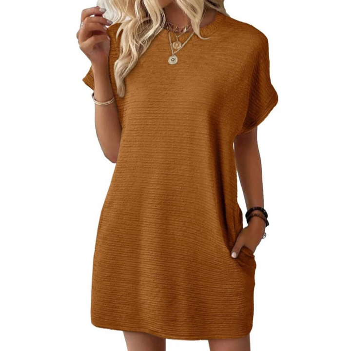 Fenna – Textured T-Shirt Mini Dress