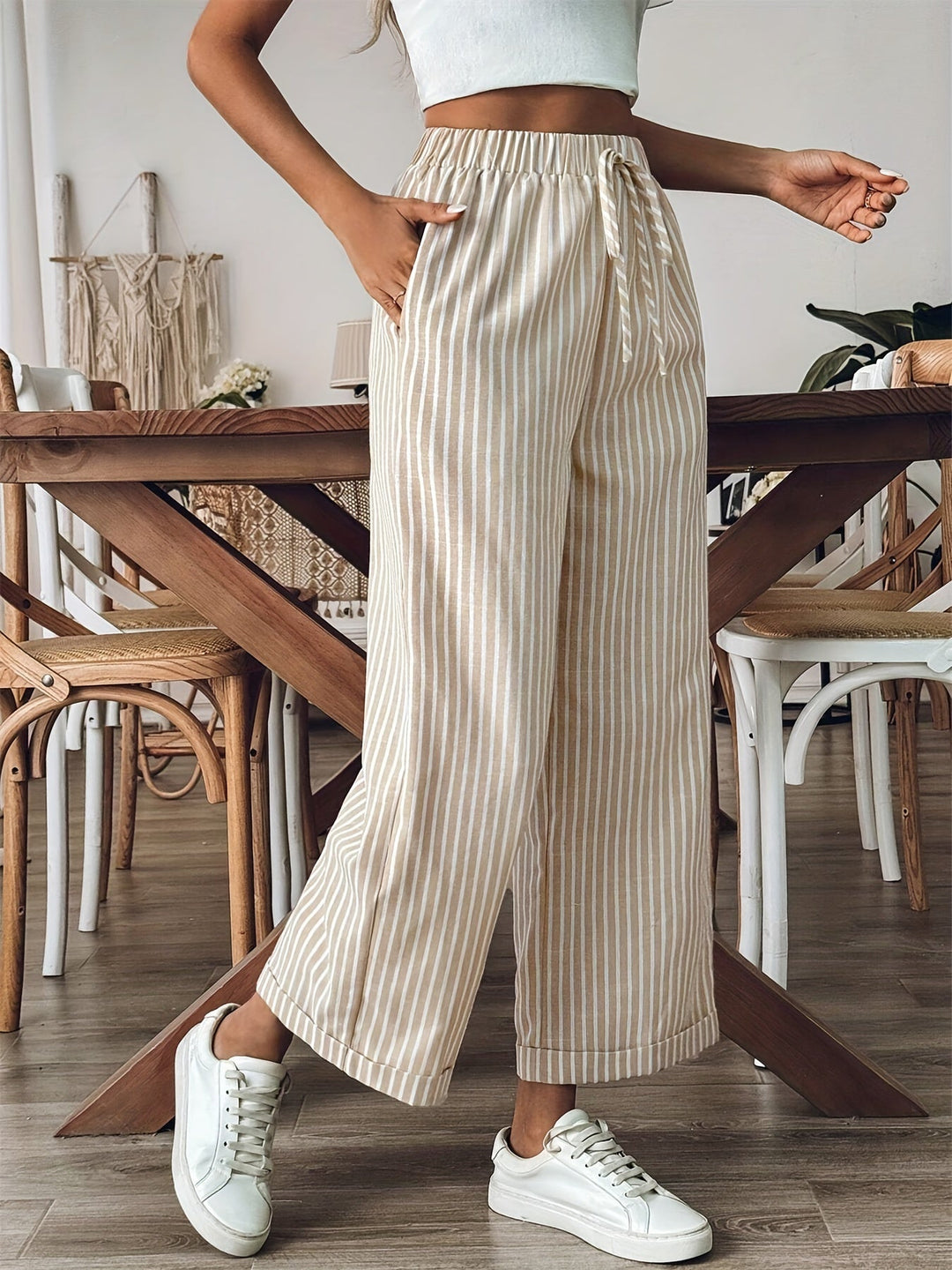 Zilda – Striped Wide-Leg Trousers