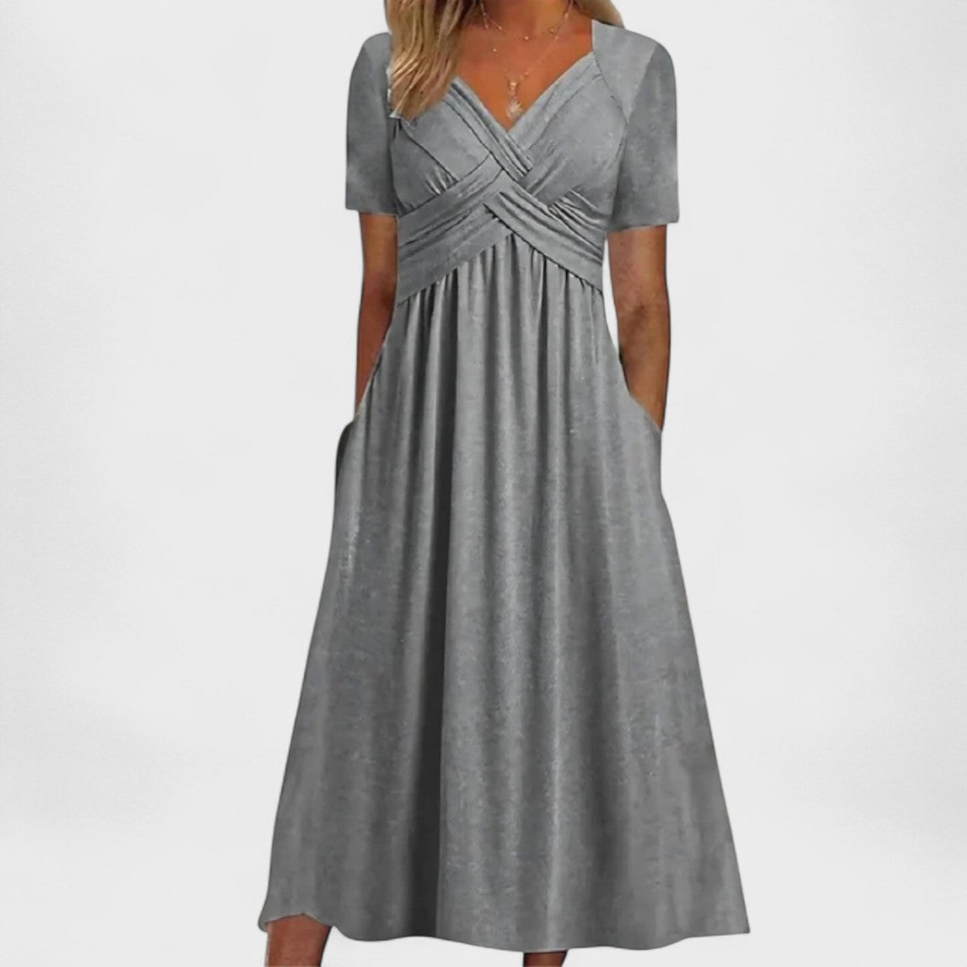 Rowena – Empire Waist Midi Dress