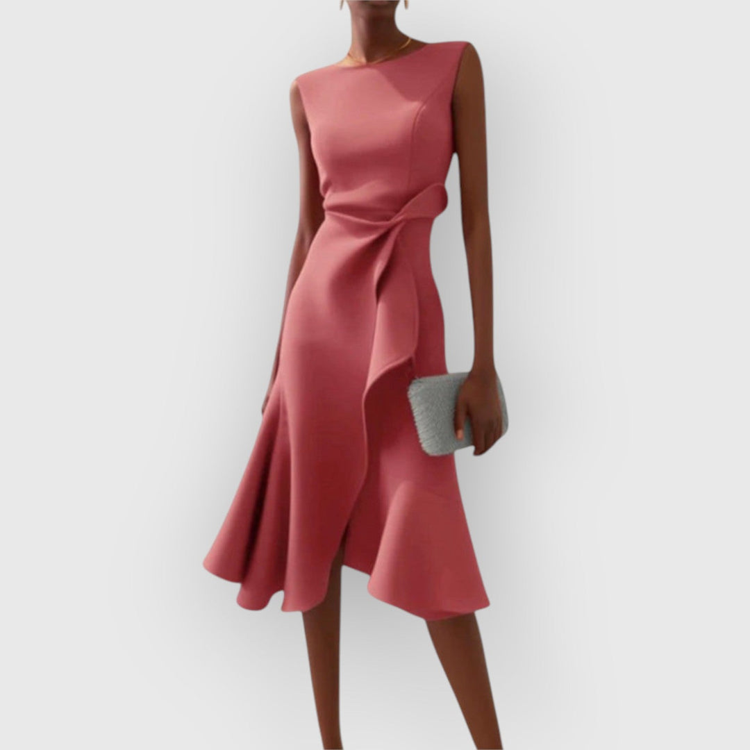 Prunella – Asymmetric Midi Dress