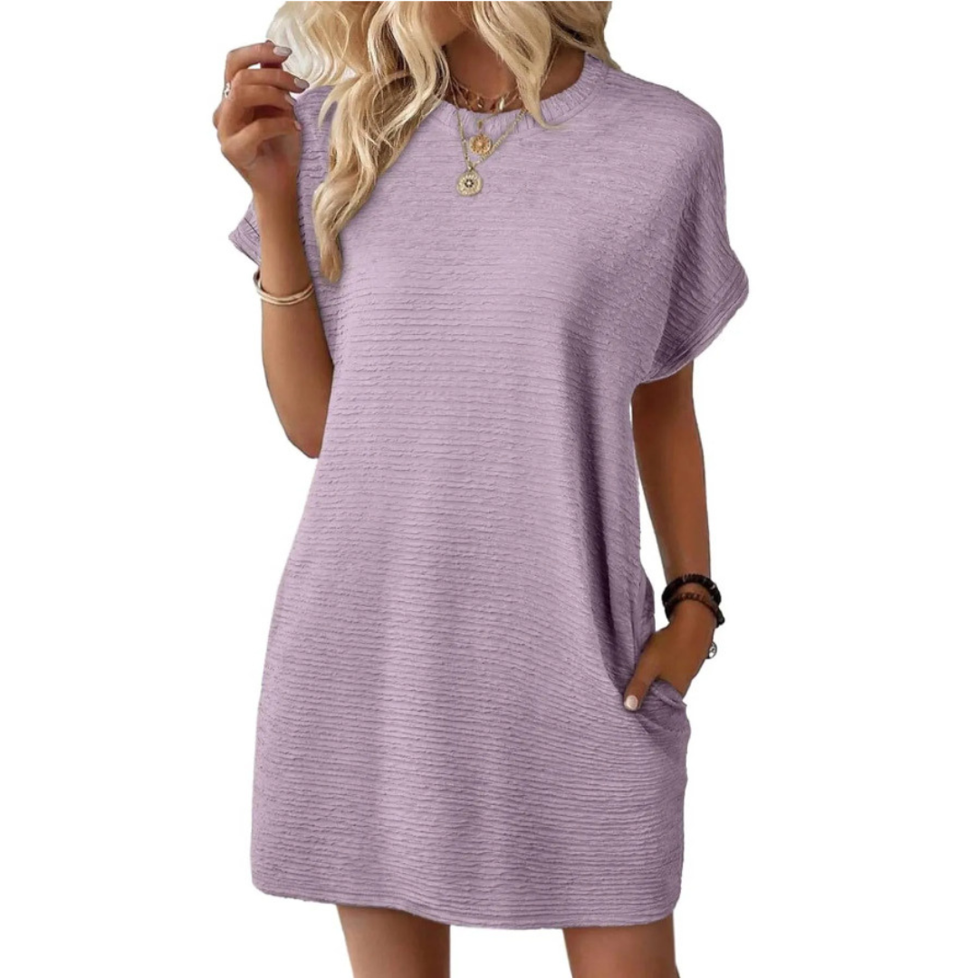 Fenna – Textured T-Shirt Mini Dress