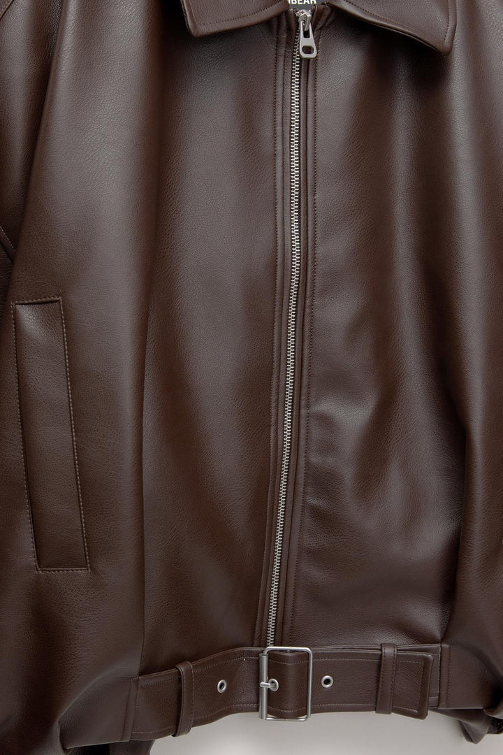 Vice | Oversized Leather Jacket