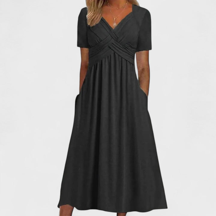 Rowena – Empire Waist Midi Dress