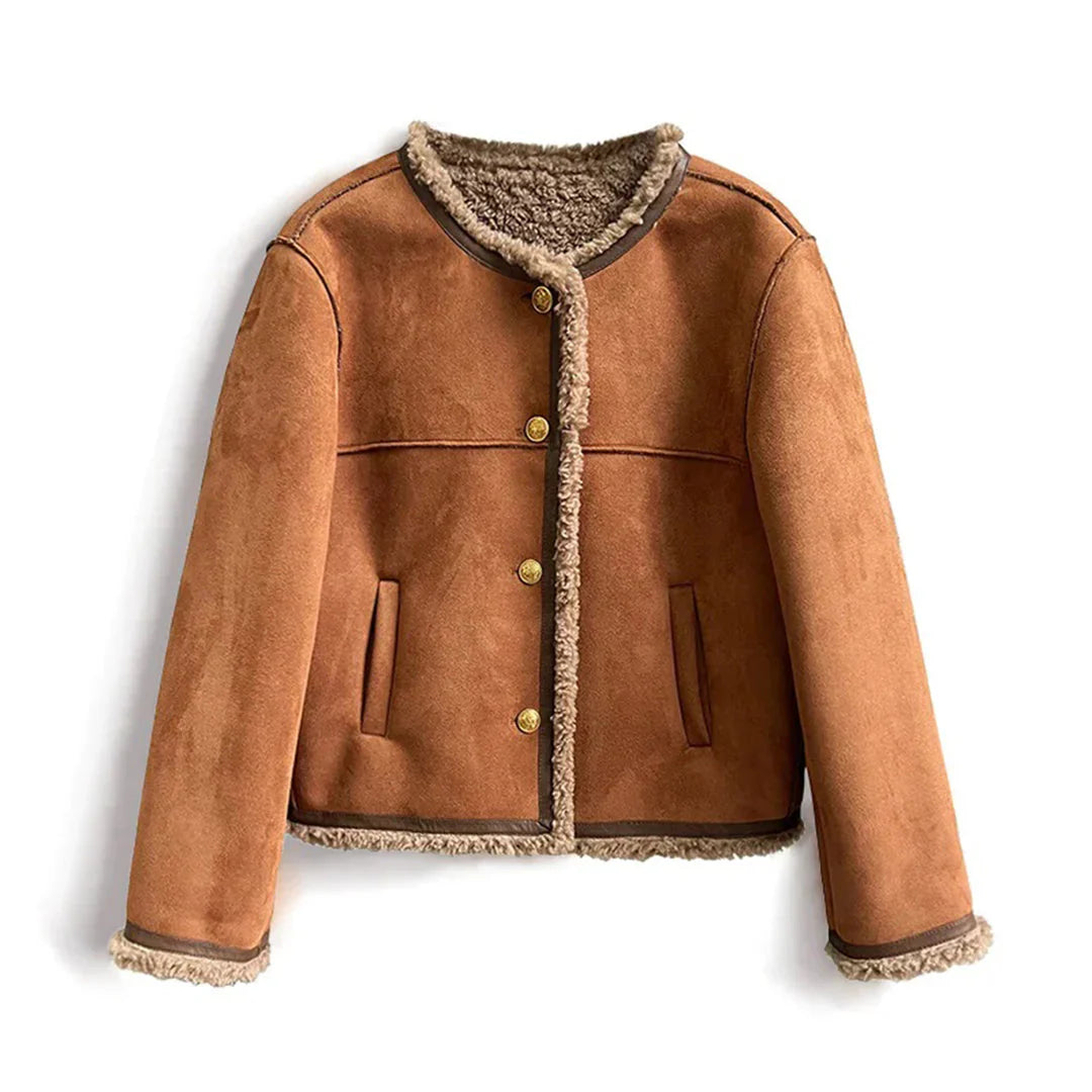 Cerys – Shearling Button Jacket