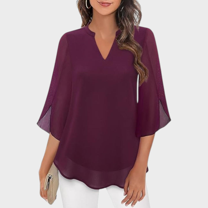Mina – Flared Sleeve Blouse