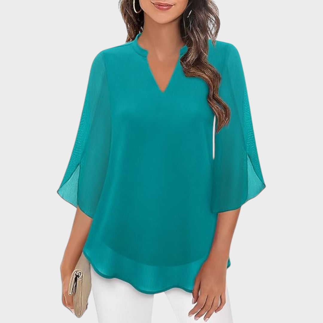 Mina – Flared Sleeve Blouse