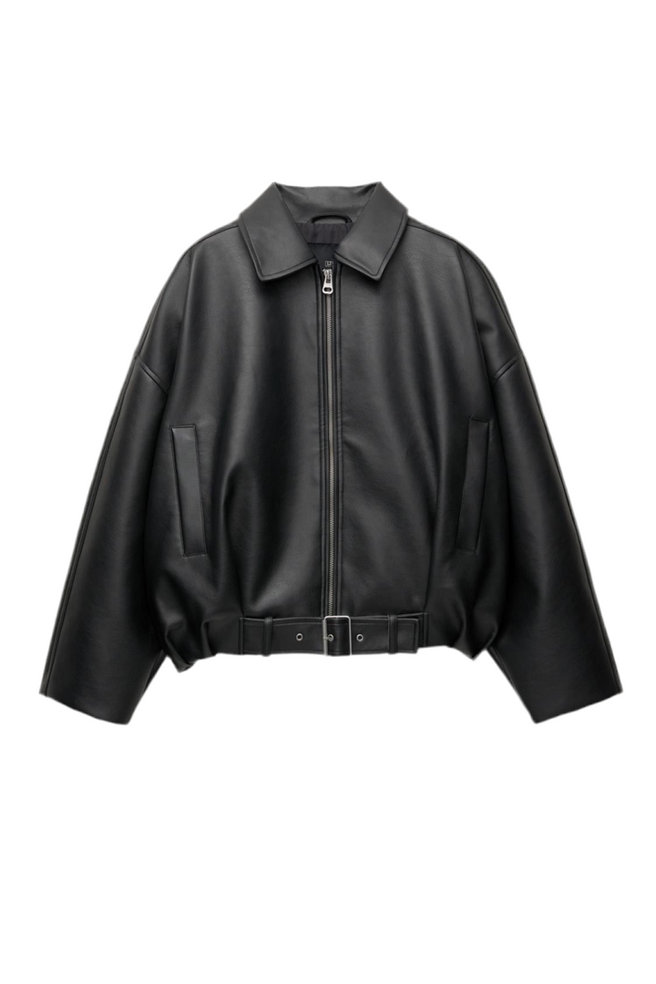 Vice | Oversized Leather Jacket