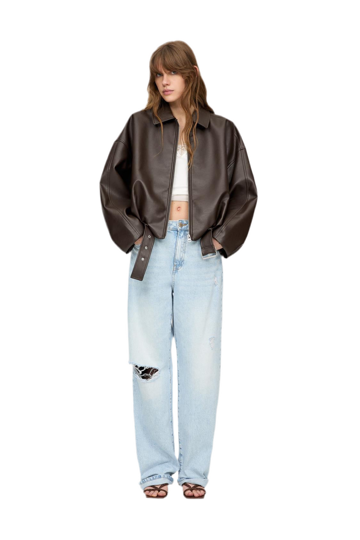 Vice | Oversized Leather Jacket