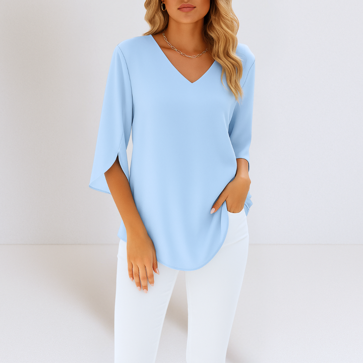 Lysandra – Flowing V-Neck Blouse