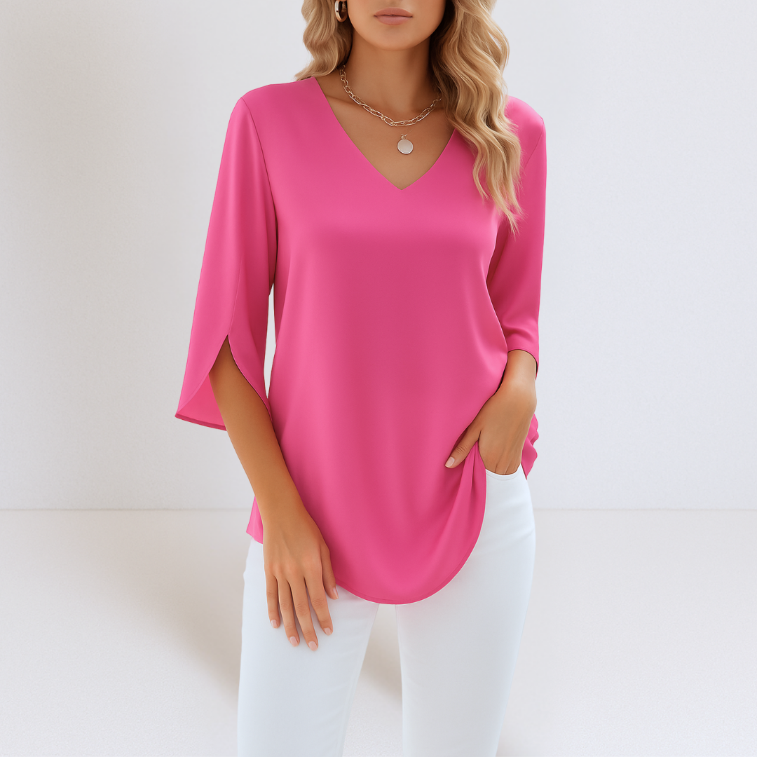 Lysandra – Flowing V-Neck Blouse