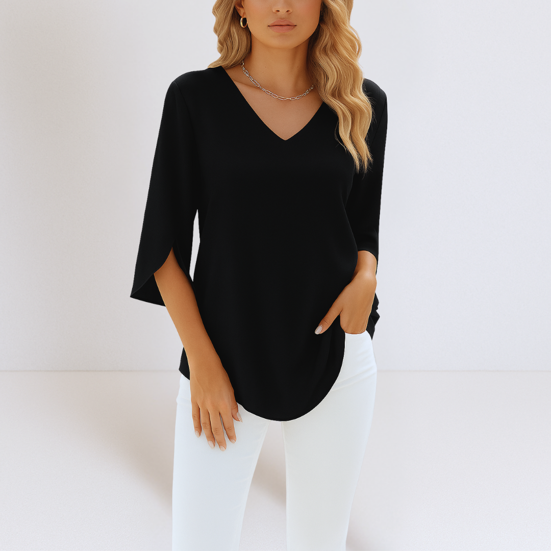 Lysandra – Flowing V-Neck Blouse