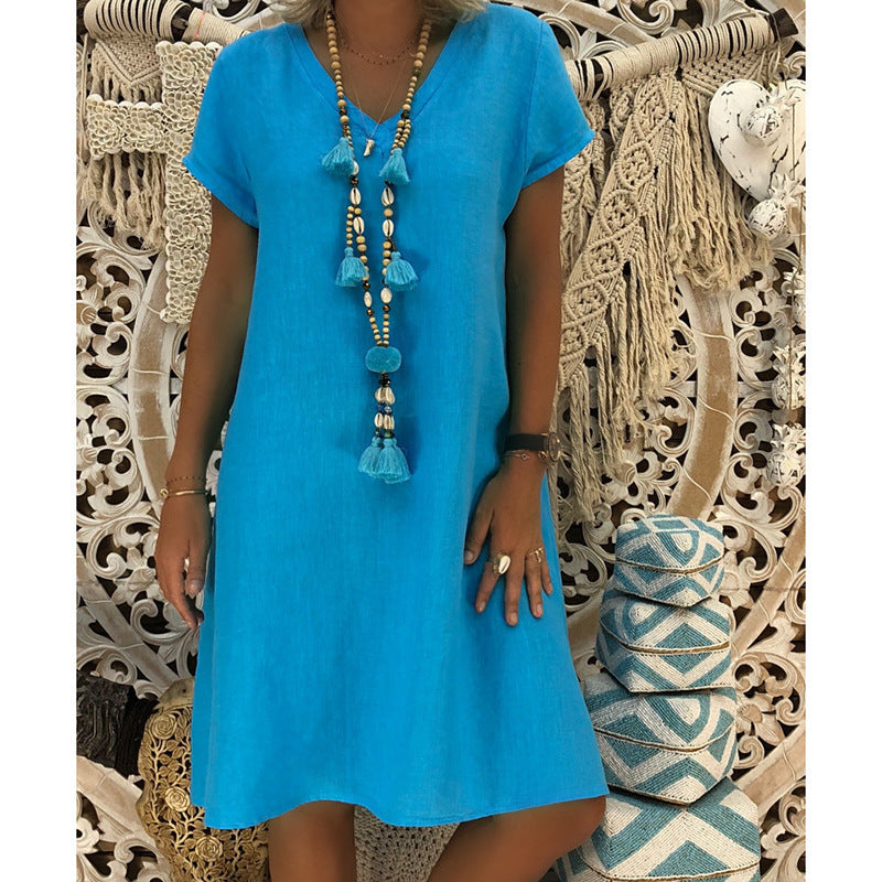 Nerisse – Relaxed Fit V-Neck Dress