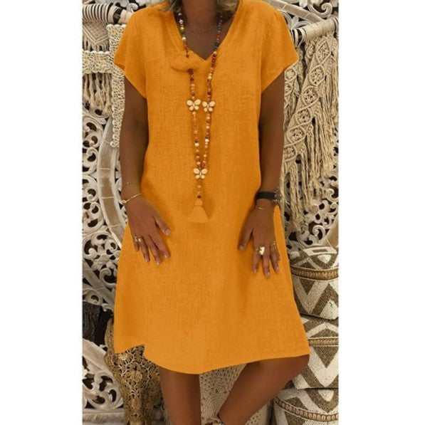 Nerisse – Relaxed Fit V-Neck Dress