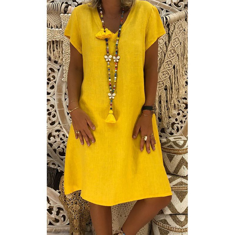 Nerisse – Relaxed Fit V-Neck Dress