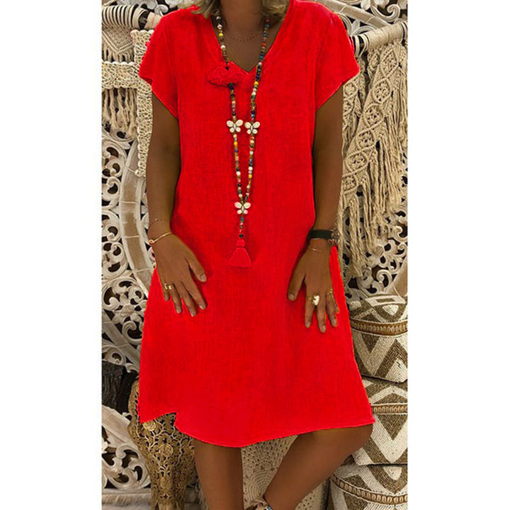 Nerisse – Relaxed Fit V-Neck Dress