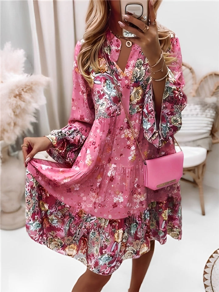 Linda | Flower-Patterned Summer Dress