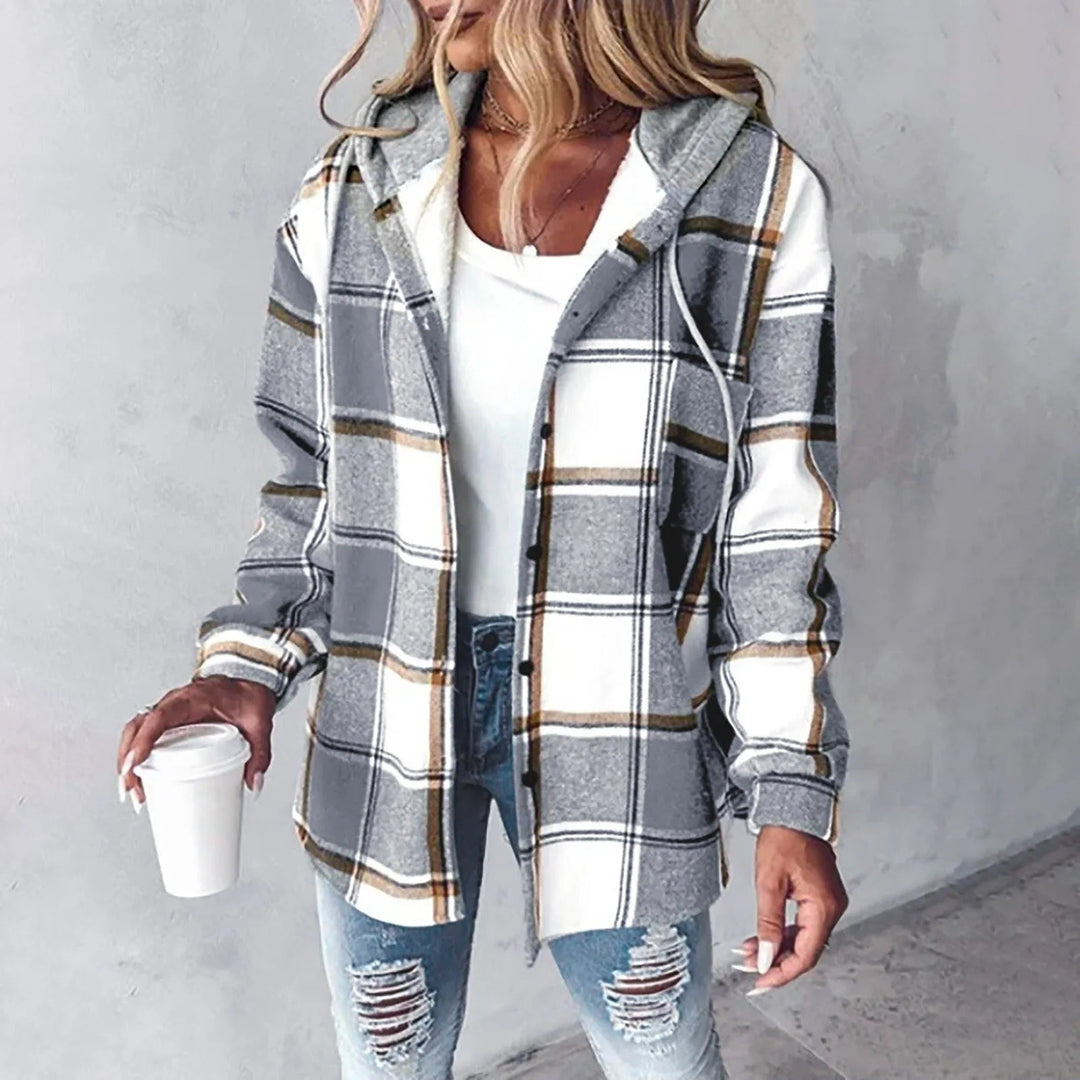 Risana – Checked Hooded Jacket