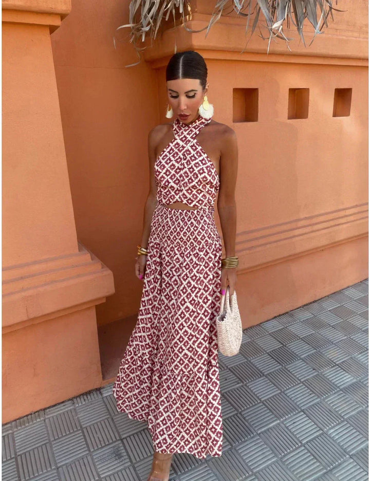 Mickay – Elegant Ruched Off-Shoulder Midi Dress