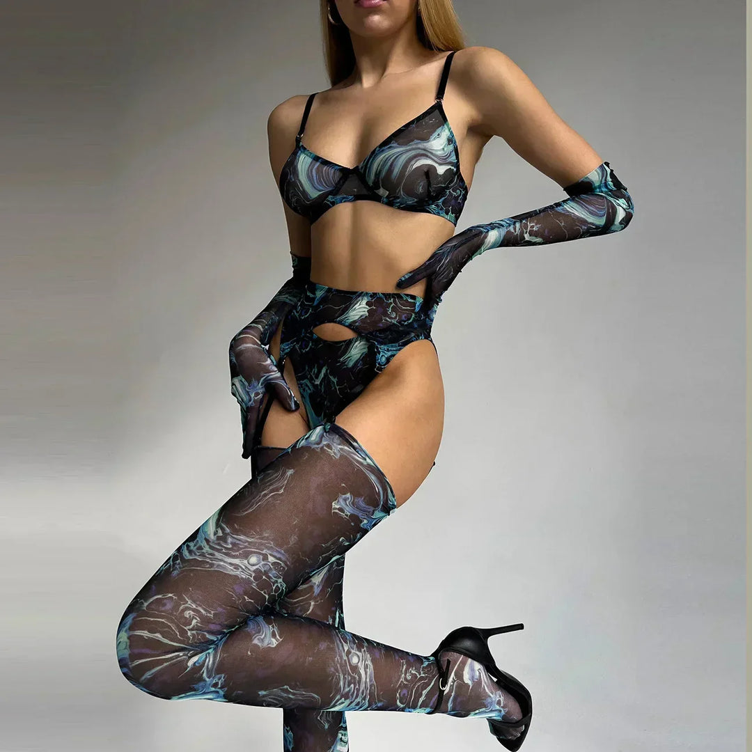 Valérie Tie Dye Lingerie Set
