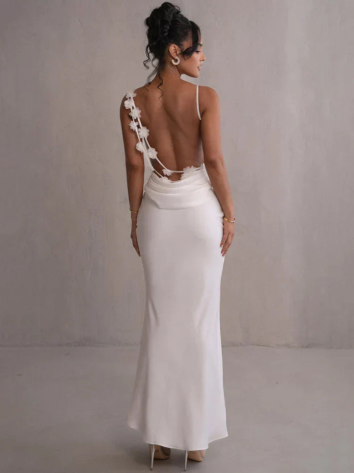 Romina | Backless Floral Maxi Dress
