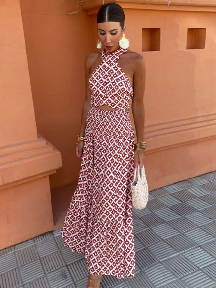 Mickay – Elegant Ruched Off-Shoulder Midi Dress