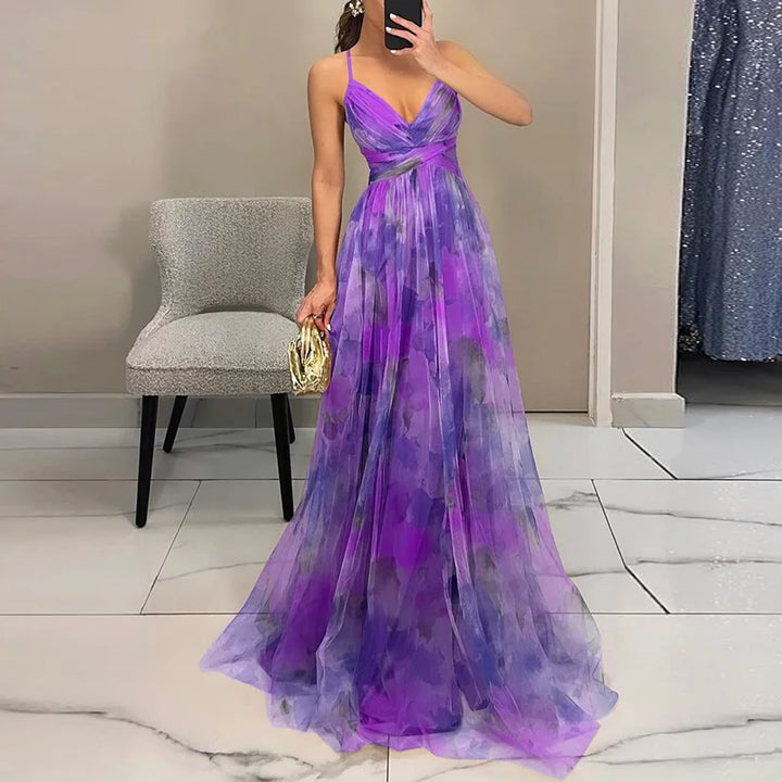 Cynthia – Strappy Chiffon Maxi Dress