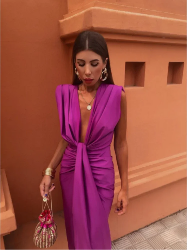 Orielle – Sunset Ruched Maxi Dress