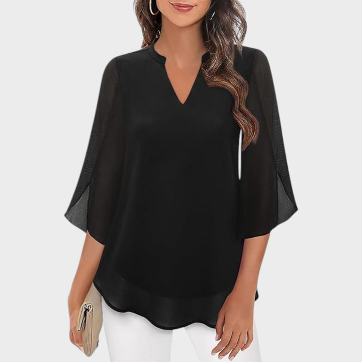 Mina – Flared Sleeve Blouse